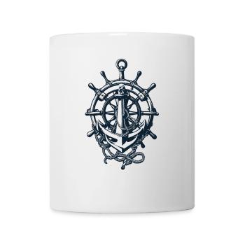 Captain Steering Wheel Anchor Adventure Blessing - Mug - white - Front