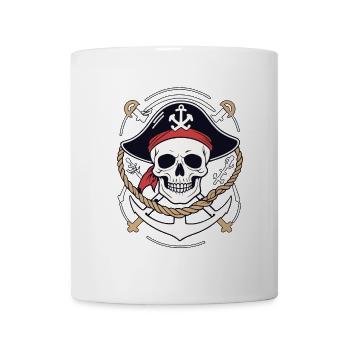 Drôle de Pirate Tenue Jolly Roger Design - Mug blanc - blanc - Devant