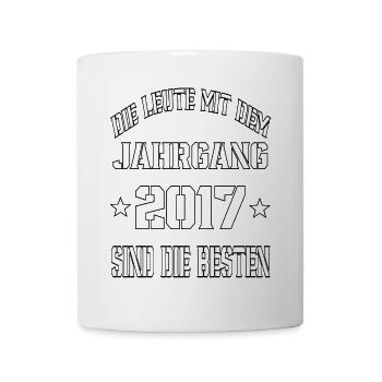 Die Leute mit dem Jahrgang 2017 - Tasse - Weiß - Vorne