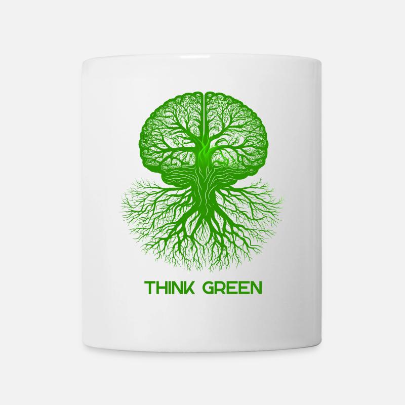 Denken Sie grün - Tasse - Weiß