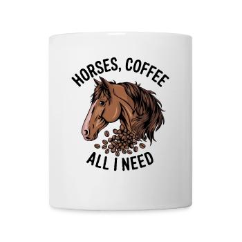 Lustiges Pferd Kunst Pferdebesitzer Pferde Kaffee - Tasse - Weiß - Vorne