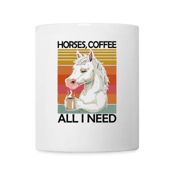 Lustiges Pferd Kunst Pferdebesitzer Pferde Kaffee - Tasse - Weiß - Vorne