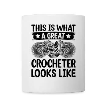 Voici à quoi ressemble un grand crocheteur - Croche - Mug blanc - blanc - Devant