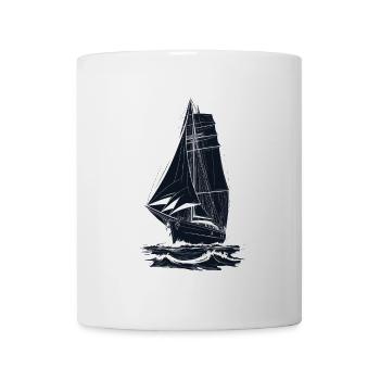 Maritime Adventure Sailing Ship Illustration - Mug - white - Front