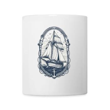Elegant Sailing Ship Adventure Motif - Mug - white - Front