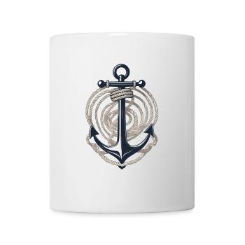 Vintage Anchor Design Hobby Fisherman Seafarer - Mug - white - Front