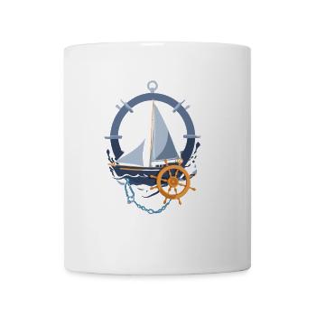 Maritime sailing adventure motif - Mug - white - Front
