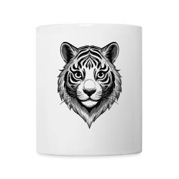 Tiger-Illustration urban Style Shirt - Tasse - Weiß - Vorne
