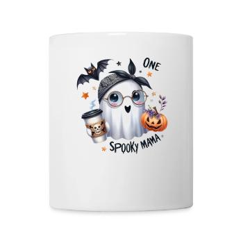 Halloween Partnerlook One Spooky Mama Design - Tasse - Weiß - Vorne