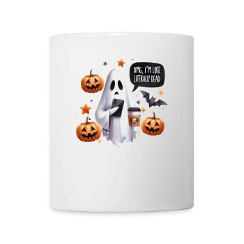 Partenaire d’Halloween Look OMG Je suis comme littéralement mort - Mug blanc - blanc - Devant