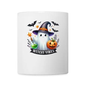 Halloween Partnerlook Witchy Vibes Design - Tasse - Weiß - Vorne