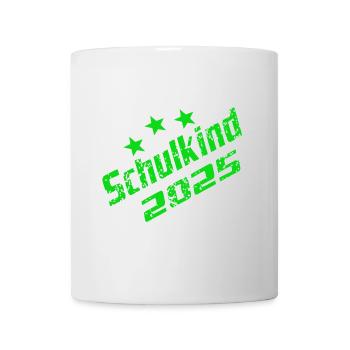 Schulkind 2025 Schulanfang Grundschule Kind - Tasse - Weiß - Vorne