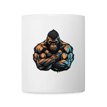 Musculation Gorilla Muscles Musculation - Mug blanc - blanc - Devant