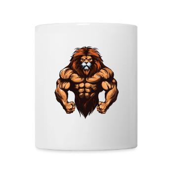 Leo Muscles Musculation - Mug blanc - blanc - Devant