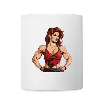 Woman Muscles Workout Gym - Mug - white - Front