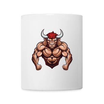 Taureau Taureau Muscles Musculation - Mug blanc - blanc - Devant