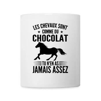 Horses Are Like Chocolate | Horsewoman - Mug - white - Front
