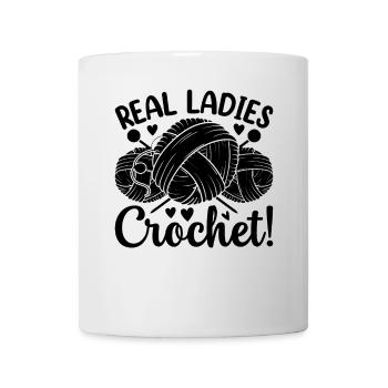 Real ladies crochet - Crochet Girls - Tasse - Weiß - Vorne
