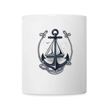 Vintage Anchor Design Hobby Fisherman Seafarer - Mug - white - Front
