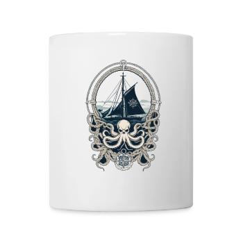 Octopus Sea Monster Hobby Pêcheur Marin - Mug blanc - blanc - Devant