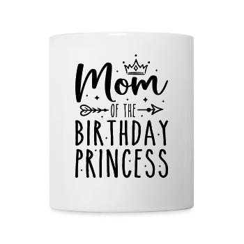 Mom Of The Birthday Princess Girls Funny Birthday - Mug blanc - blanc - Devant