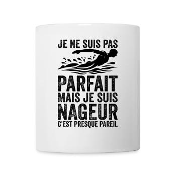 Swimmer - I'm not perfect I'm a swimmer - Mug - white - Front