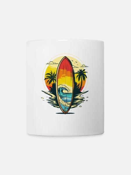 Surfen Porträt - Tasse - Weiß