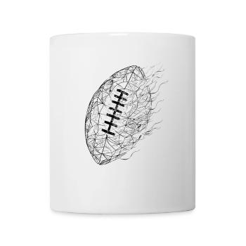 American Football Ball Drawing - Mug - white - Front