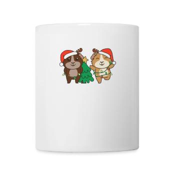 Guinea Pig Christmas Winter Animals - Mug - white - Front
