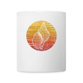 Retro Bivalvia Shell Shelling Bag Hunter Seashell - Mug blanc - blanc - Devant