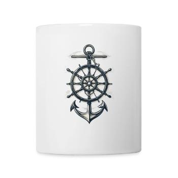 Maritime Compass Anchor Symbol - Mug - white - Front