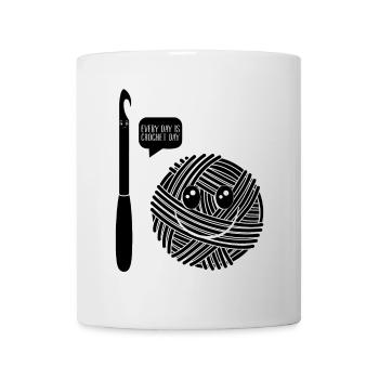 Every day is Crochet day - Crocheter Crocheting - Tasse - Weiß - Vorne