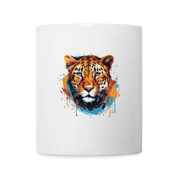 Portrait Tête De Guépard Pop Art - Mug blanc - blanc - Devant