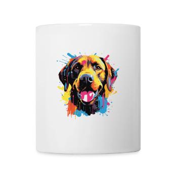 Labrador Dog Head Portrait Pop Art - Mug - white - Front