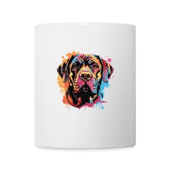Mastiff Dog Head Portrait Pop Art - Mug - white - Front