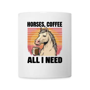 Lustiges Pferd Kunst Pferdebesitzer Pferde Kaffee - Tasse - Weiß - Vorne