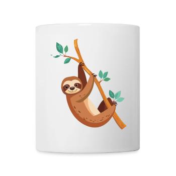 Niedliches Faultier Hängematte Design - Tasse - Weiß - Vorne