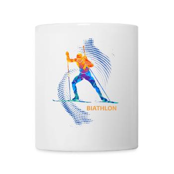 Biathlon Athlète Sport Sports d’hiver - Mug blanc - blanc - Devant