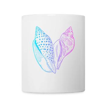 Sac à coquillages Bivalvia Shell Hunter Seashell - Mug blanc - blanc - Devant