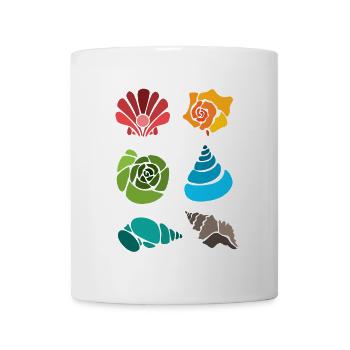 Sac à coquillages Bivalvia Hunter Seashell - Mug blanc - blanc - Devant