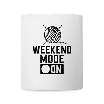 Weekend Mode On - Crochet Crocheter - Tasse - Weiß - Vorne