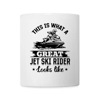 Voici à quoi ressemble un grand pilote de jet ski - Je - Mug blanc - blanc - Devant