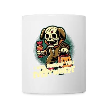 Halloween squelette chien collection de bonbons - Mug blanc - blanc - Devant