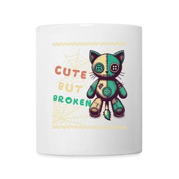 Mental Psychopath Cute But Broken Design - Mug - white - Front