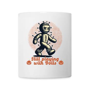 Poupée vaudou Creepy Party Design - Mug blanc - blanc - Devant