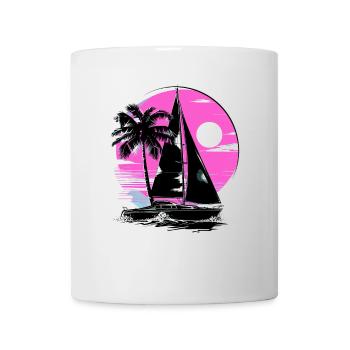 Cartoon Segeln - Tasse - Weiß - Vorne