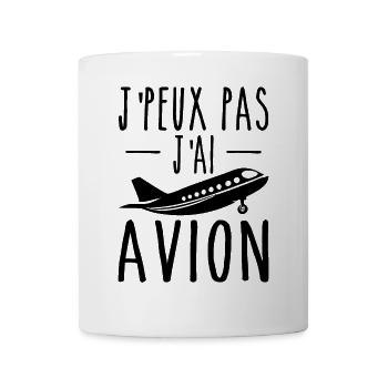 Ich kann nicht Ich habe Flugzeug Humor Luftfahrt Geschenk - Tasse - Weiß - Vorne