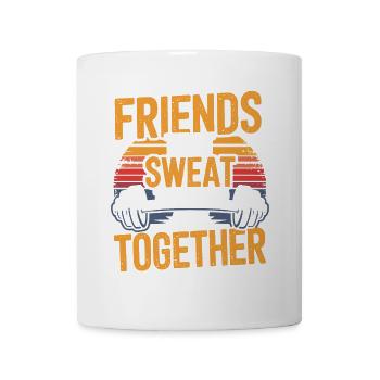 Friends that sweat together stay together Weight L - Mug - white - Front