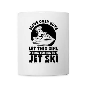 Déplacez-vous les garçons, laissez cette fille vous montrer comment faire du jetsk - Mug blanc - blanc - Devant