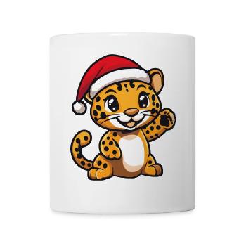 Noël léopard mignon - Mug blanc - blanc - Devant